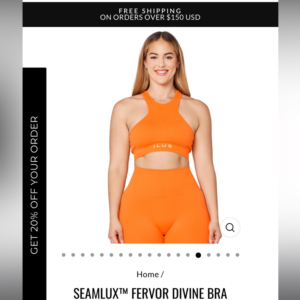 Never worn sports bra from Ilus label